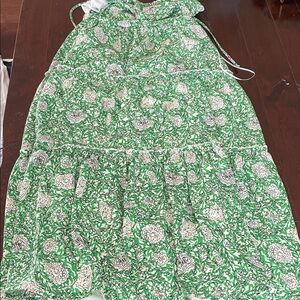 Audrey Parks Francesca’s Floral Green Dress Women’s size Large